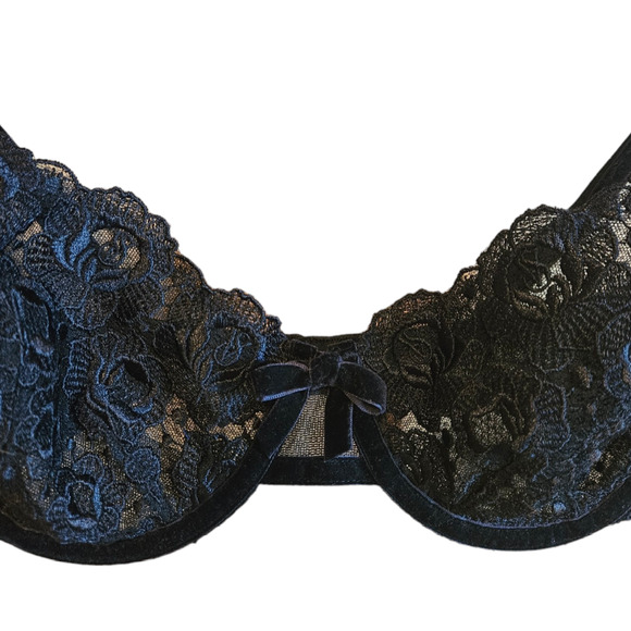 Victoria's Secret Very Sexy Push Up Without Padding Lace Black Women's Size 34D - Picture 3 of 8